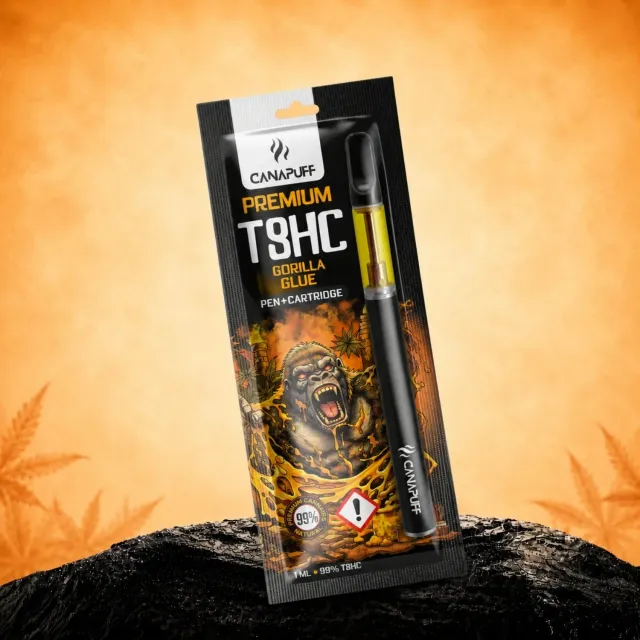 Canapuff T8HC Gorilla Glue vapepenn + patron 99% jordaktig