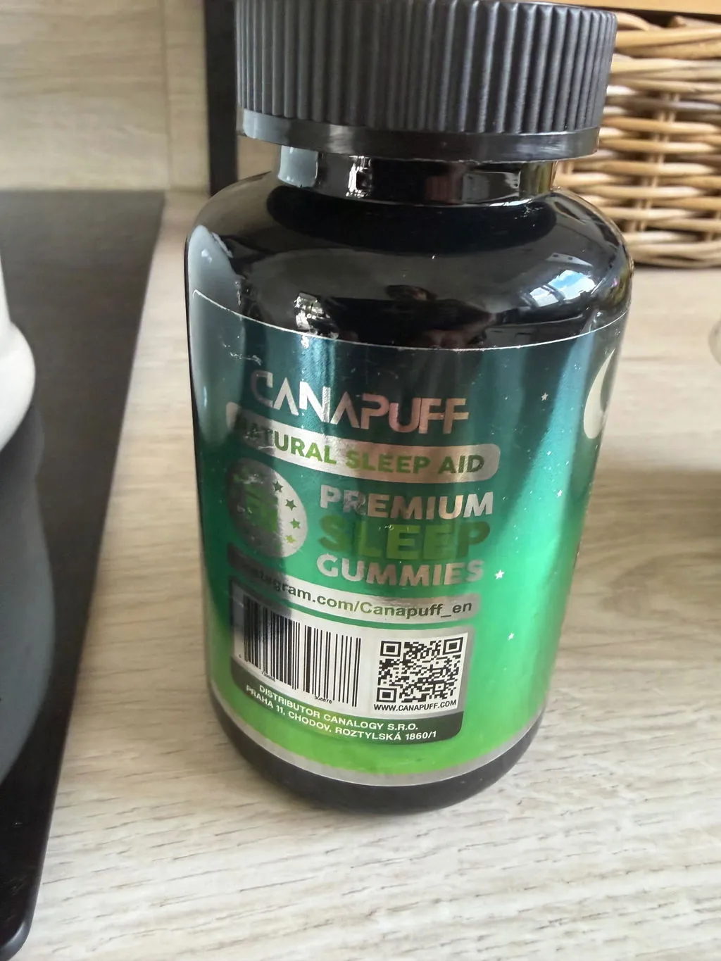 Canapuff CBD Gummies Green Apple vingummi 1 stk syrlig