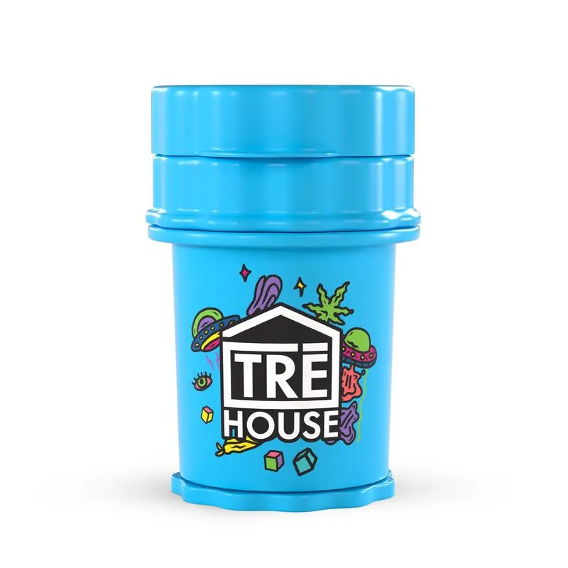 TRE HOUSE UFO Stash grinder Blue Mini metallkvern