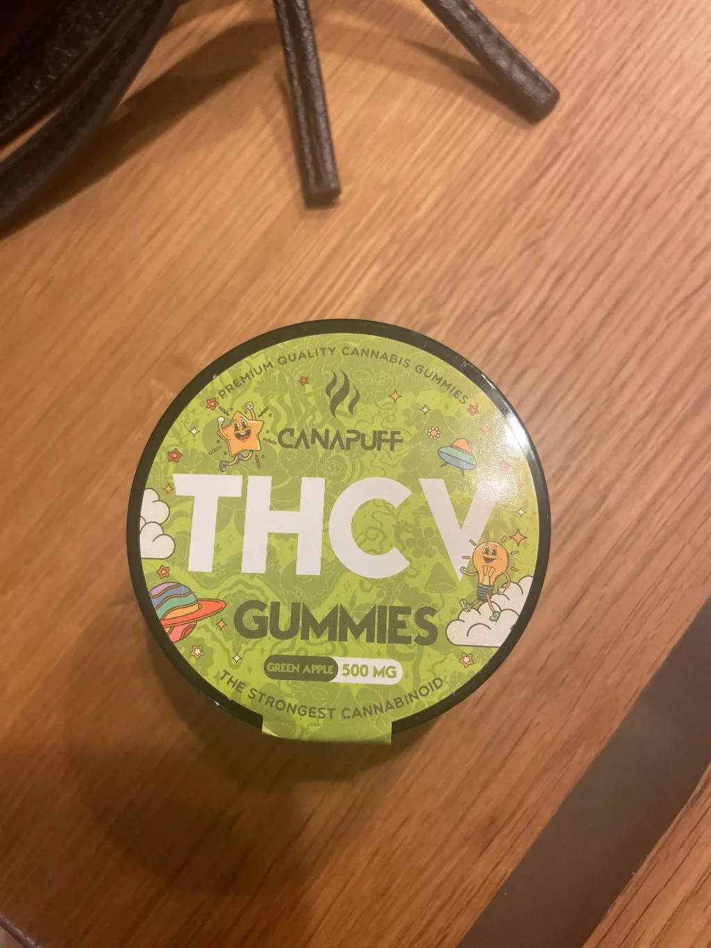 CanaPuff THCv Gummies grønt eple 10 stk syrlig