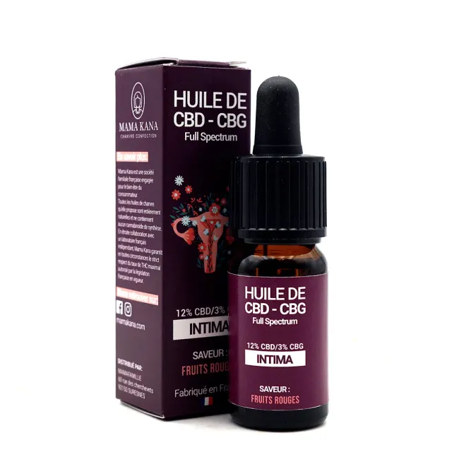 Mama Kana Intima 10% CBD + 10% CBG olje røde bær