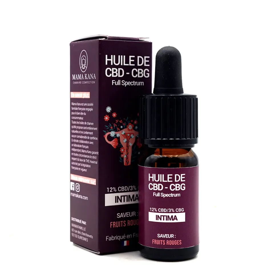 Mama Kana Intima 10% CBD + 10% CBG olje røde bær
