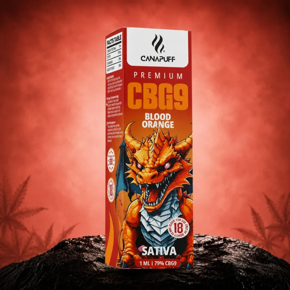 Canapuff CBG9 Blood Orange vape 1 ml 79%