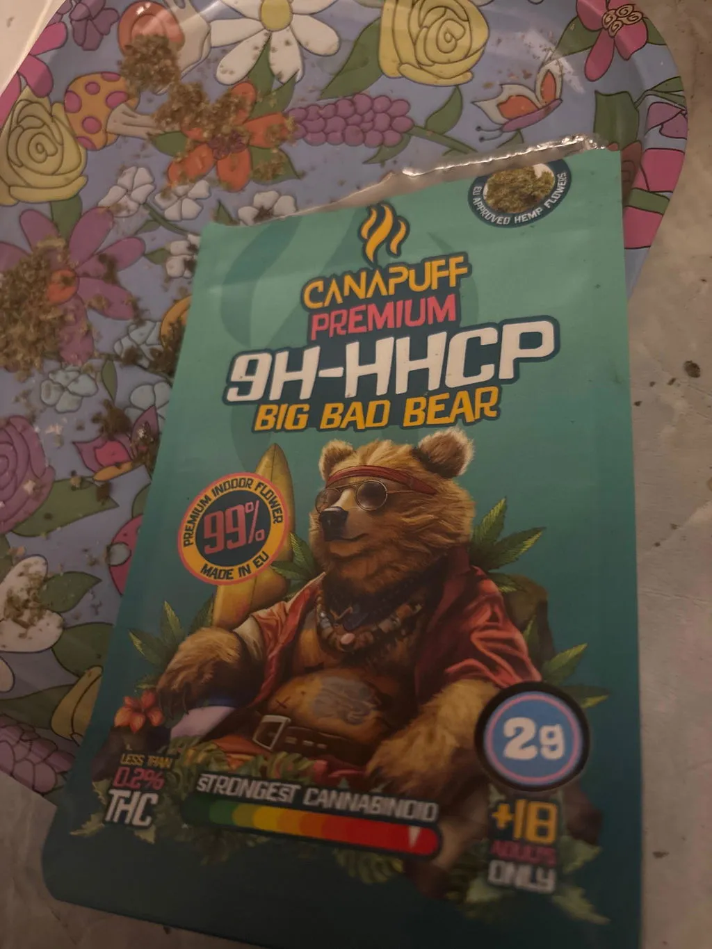 Canapuff Big Bad Bear 9H-HHCP-blomst 1 g furu