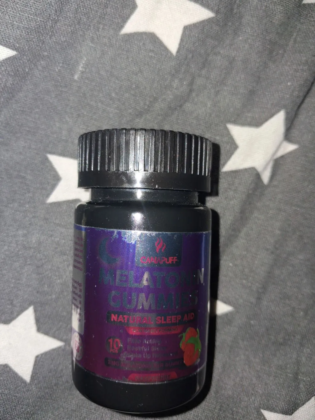 Canapuff Melatonin Gummies bringebær 10 stk 2mg