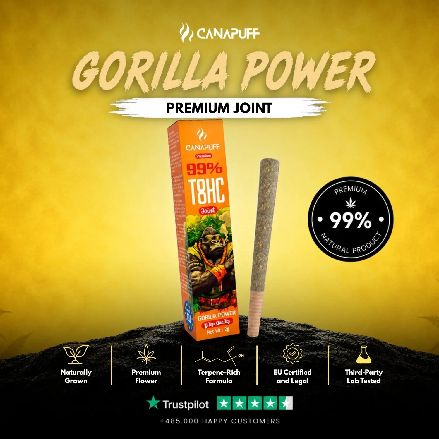 Canapuff T8HC Gorilla Power joint 2 g 99%