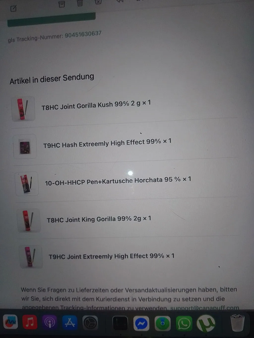CanaPuff Gorilla Kush T8HC-joint 99% 2g 1 stk