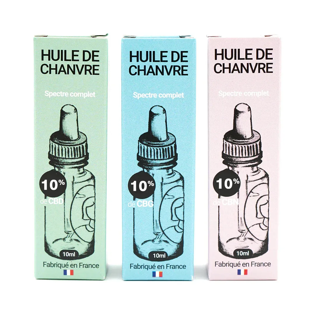 LeGrossiste Pack Découverte CBD-olje 3x10 ml 10% fullspektret