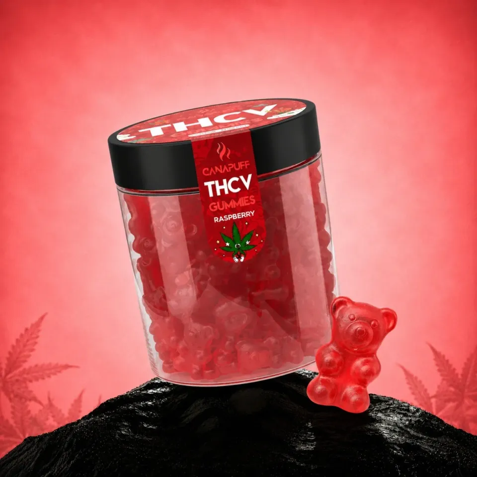 Canapuff THCv Gummies vingummi 10 stk bringebaer