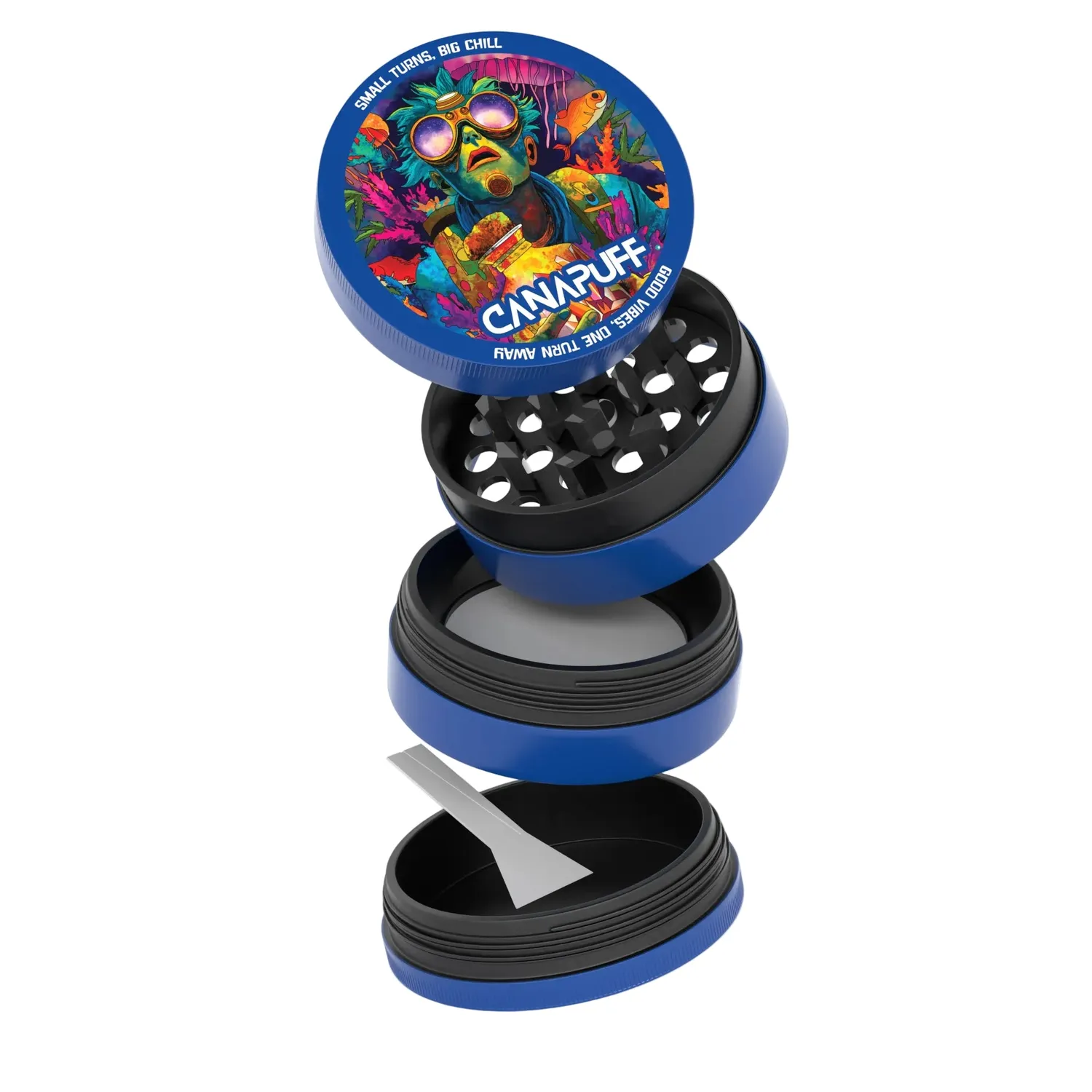 Canapuff Metal Grinder Deep kvern 60mm 4-delt