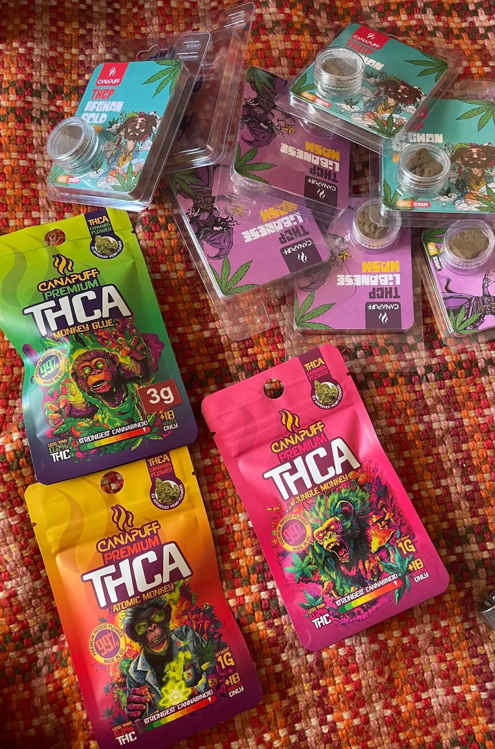Canapuff Jungle Monkey THCA blomst 1 g jordlig