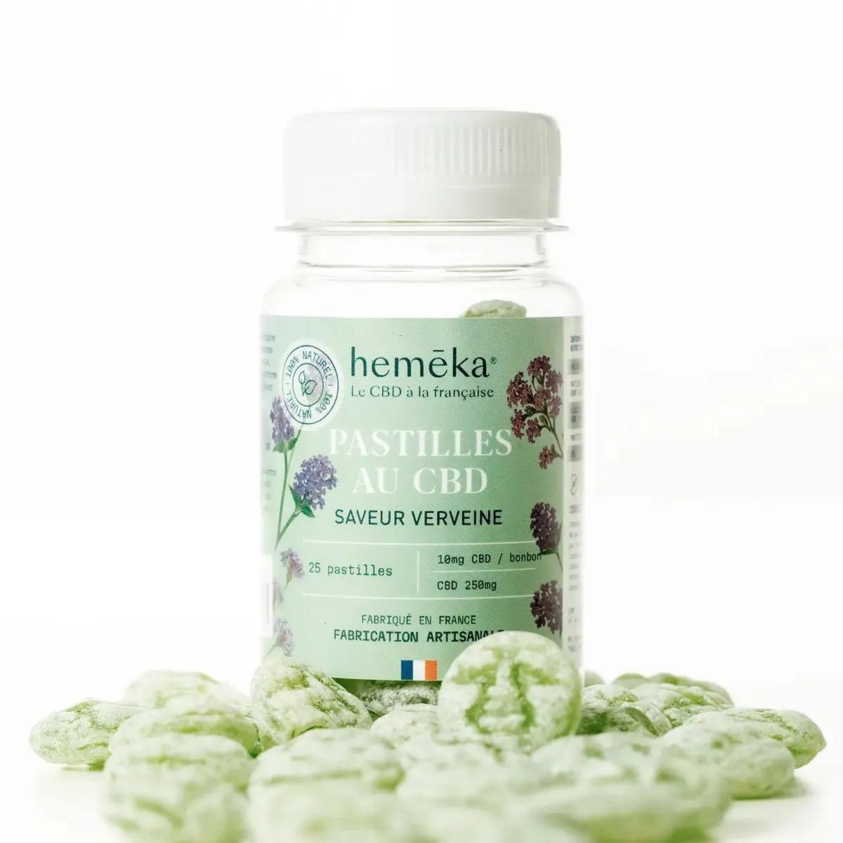 Hemeka Verveine 10 mg CBD-pastiller 25 stk verbena
