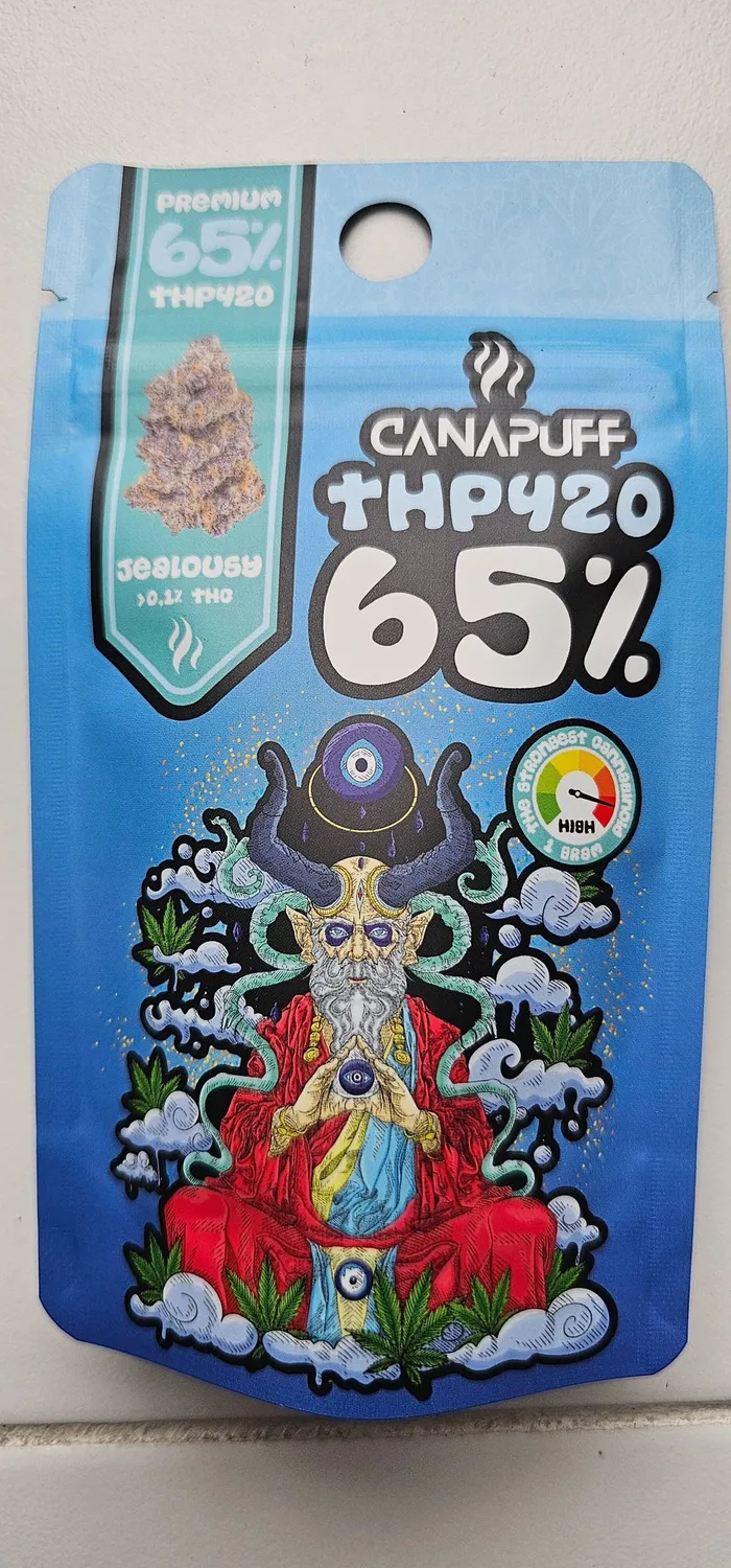 Canapuff Jealousy 65% THP420 blomster 1g plomme