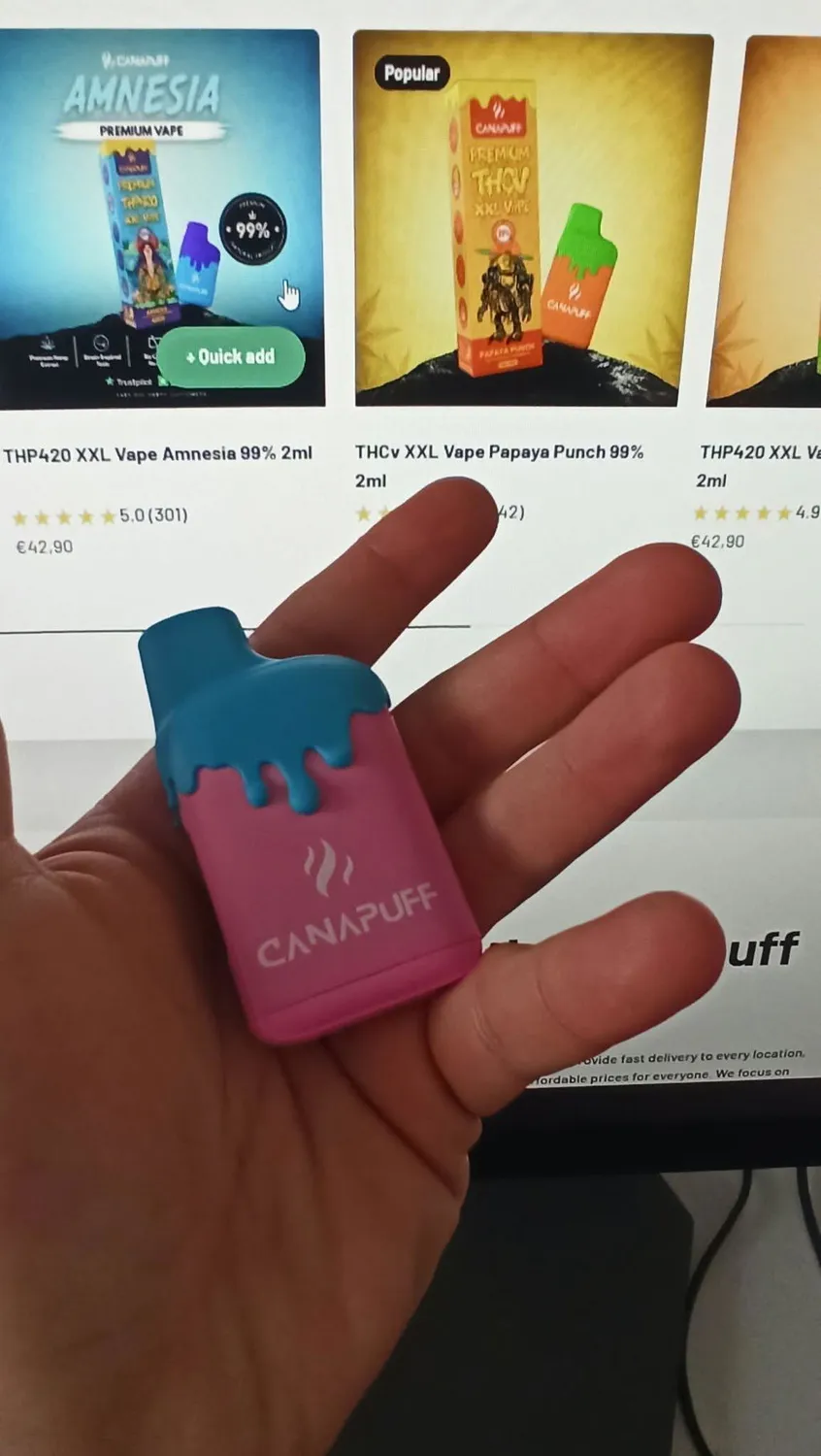 Canapuff Berry Gelato THCv vape 2 ml 99% bær