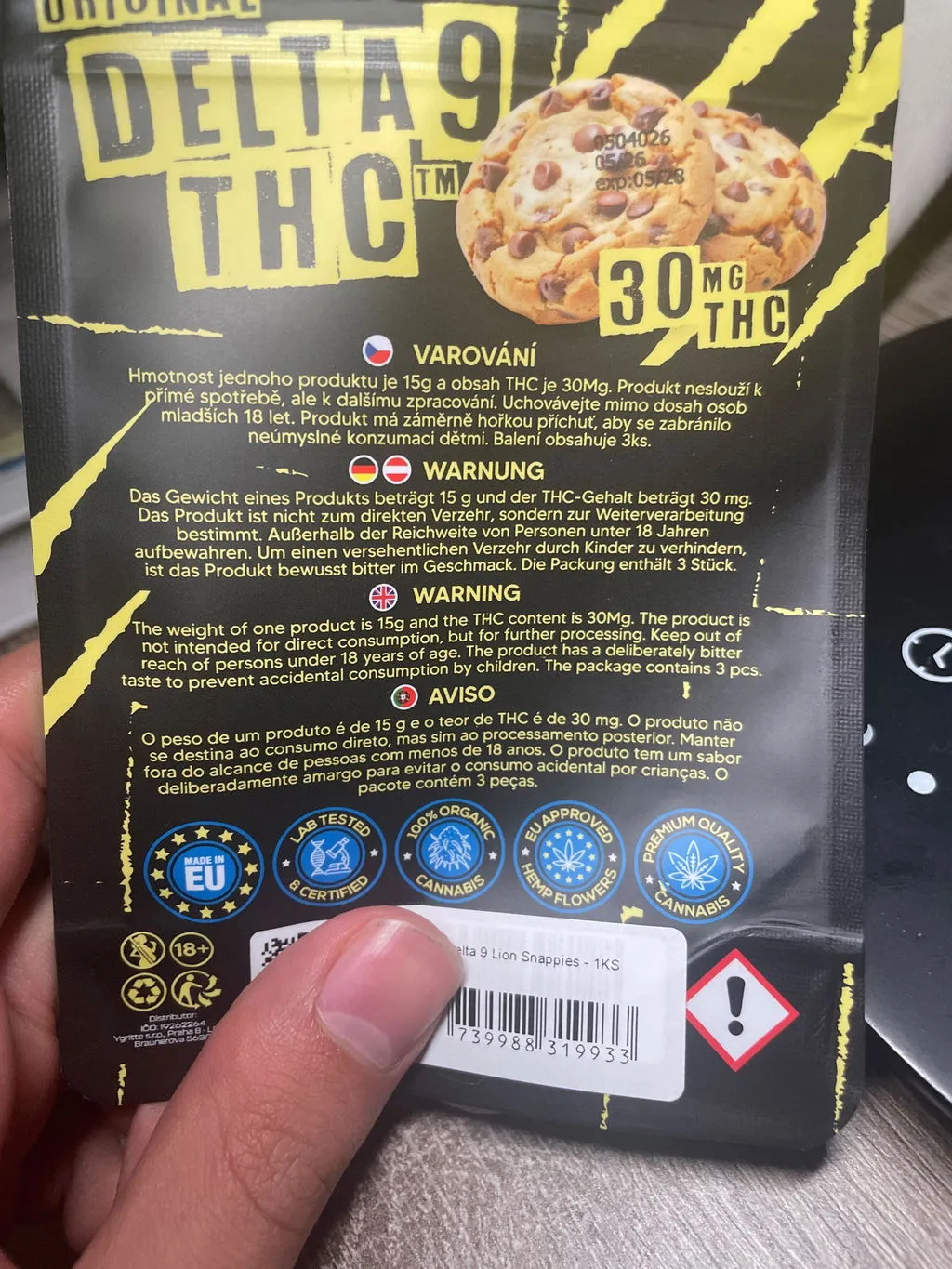Canapuff Happy Chocolate Bitter sjokolade 5 stk mørk