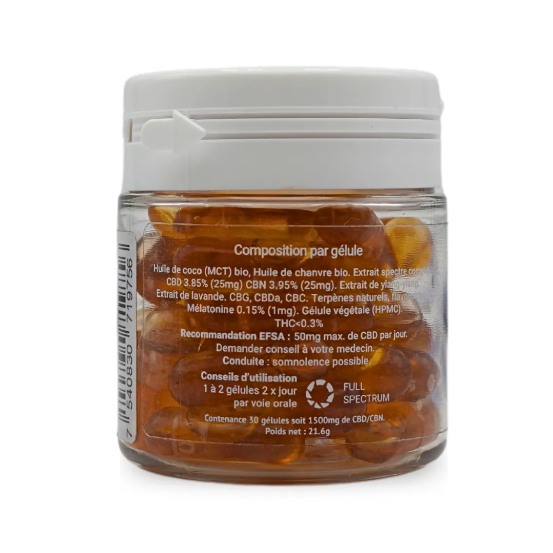 LeGrossiste Søvn kapsler CBD CBN melatonin 30 stk