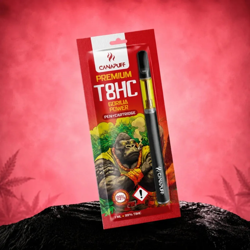 Canapuff T8HC Pen+Patron vapepenn Gorilla Power kraftig frukt