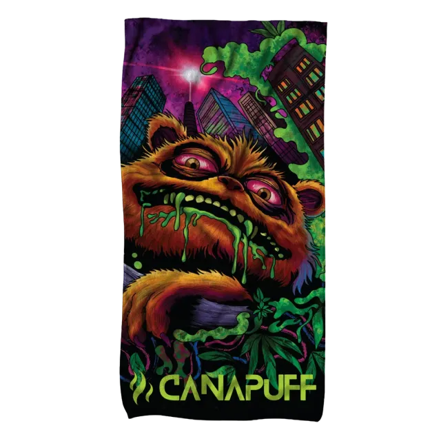Canapuff High Monster håndkle 145×70 cm tosidig
