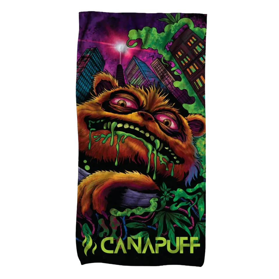 Canapuff High Monster håndkle 145×70 cm tosidig