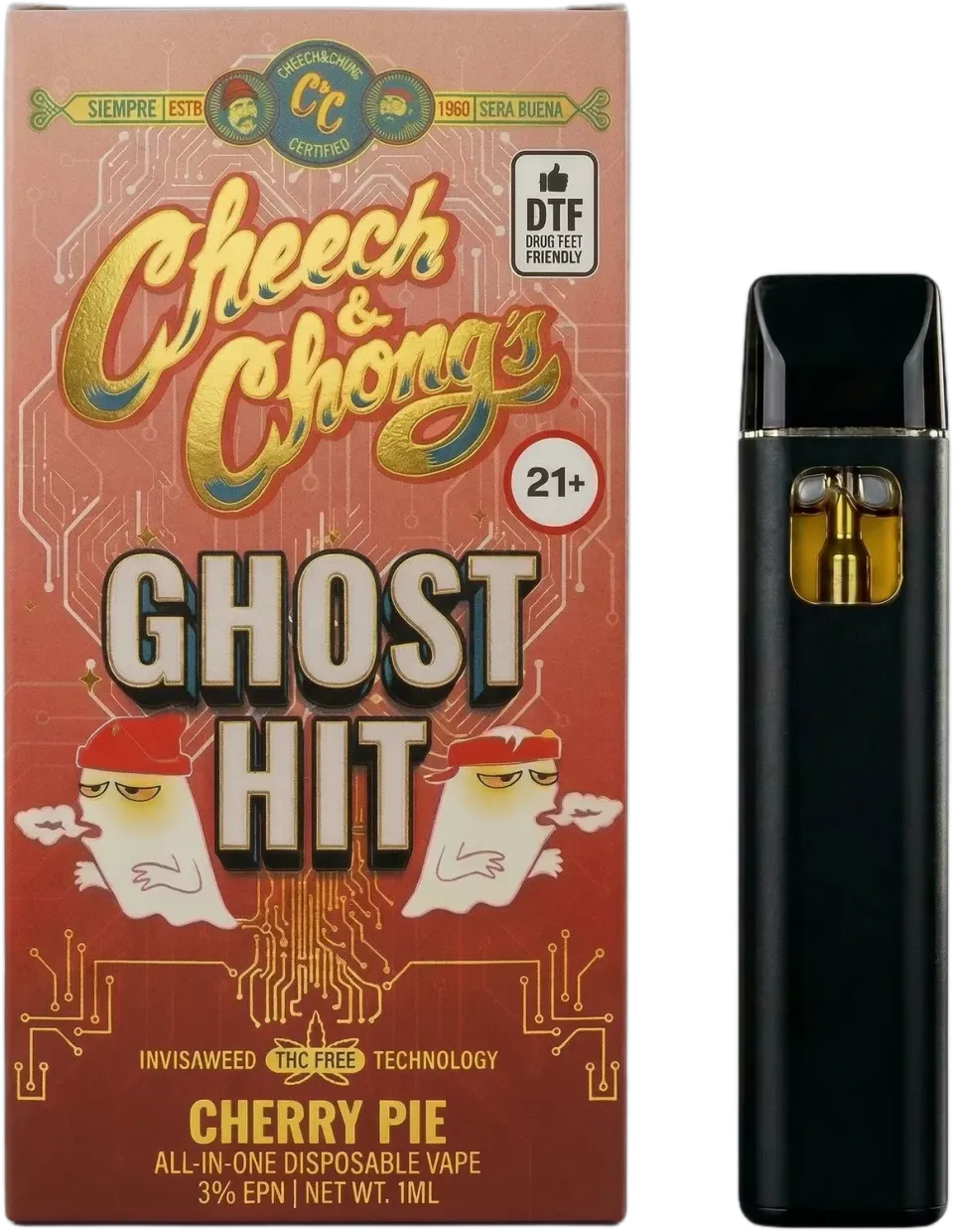 Cheech & Chong Ghost Hit EPN vape Cherry Pie sativa