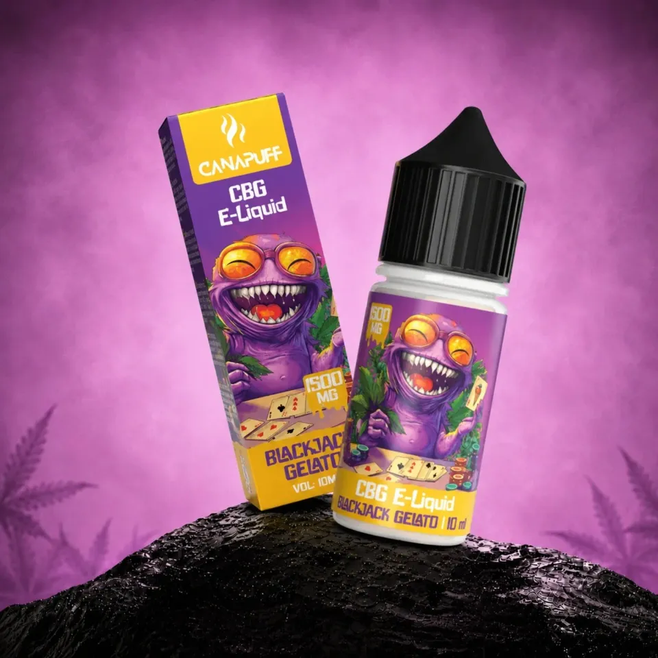 Canapuff CBG Blackjack Gelato e-væske 1500mg bær
