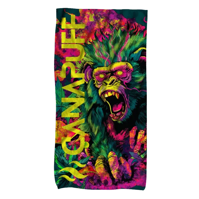 Canapuff Jungle Monkey håndkle 145×70 cm tosidig