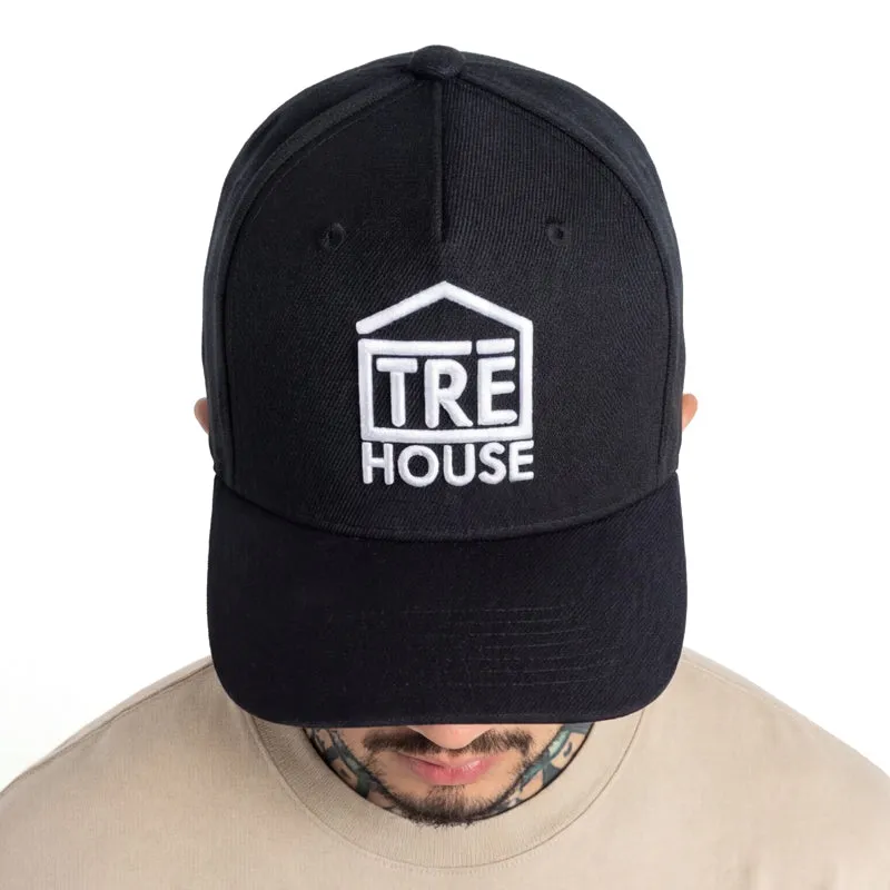 TRE HOUSE Classic Logo Snapback caps svart justerbar