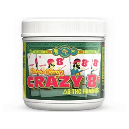 Cheech & Chong Crazy8's Delta 8 THC gummies 2000 mg full styrke