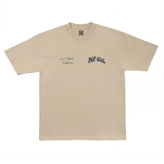 TRE HOUSE OG Palm Trees T-skjorte palmemotiv bomull