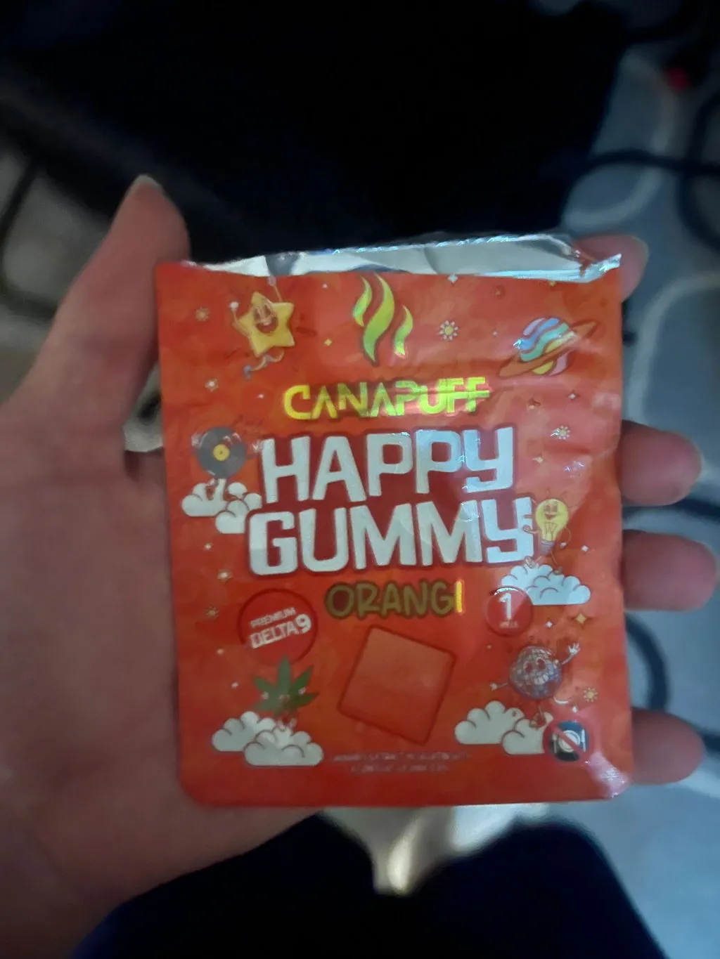 Canapuff Happy Orangi Delta 9 vingummi appelsin 1 stk