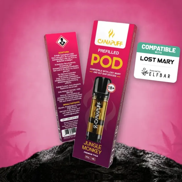 Canapuff Jungle Monkey THCA pod 1ml jordlig urt
