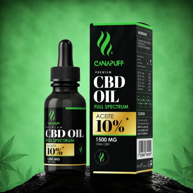 Canapuff CBD fullspektret olje 10% 15ml 1500mg
