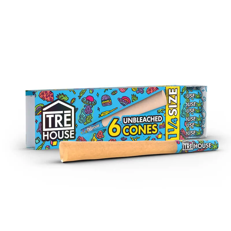 TRE HOUSE 1 1/4 Ultra Thin preroll cones 36 stk