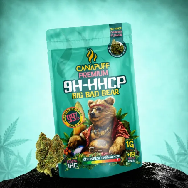 Canapuff Big Bad Bear 9H-HHCP-blomst 1 g furu