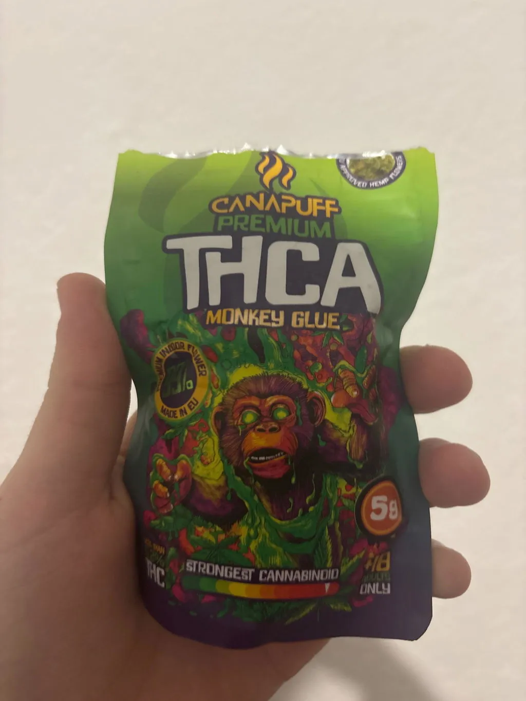 Canapuff Monkey Glue THCA-topskudd 1g harpiks