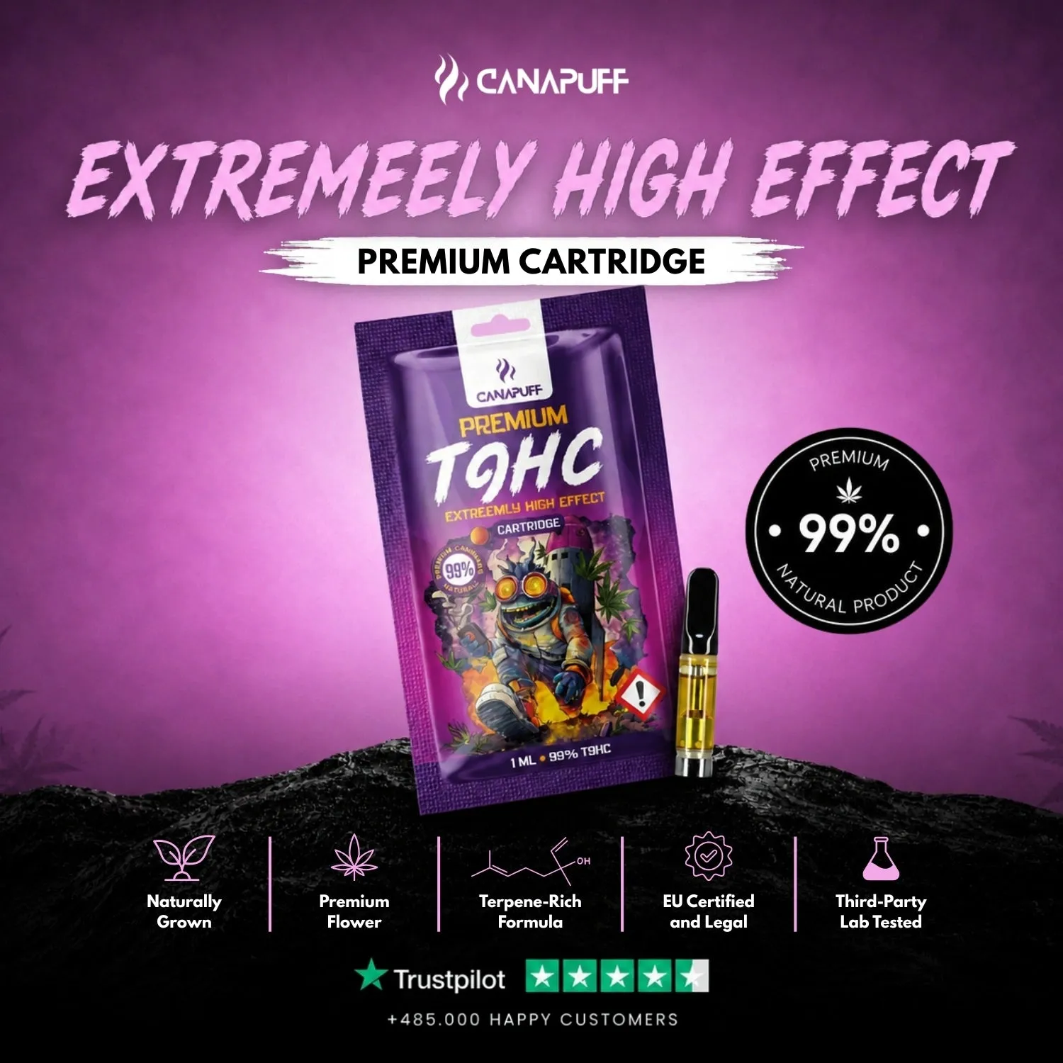 Canapuff T9HC vapepatron Extreemly tropisk frukt