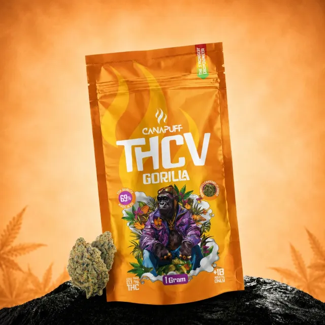 Canapuff Gorilla 69% thcv-blomster 1 g fruktig