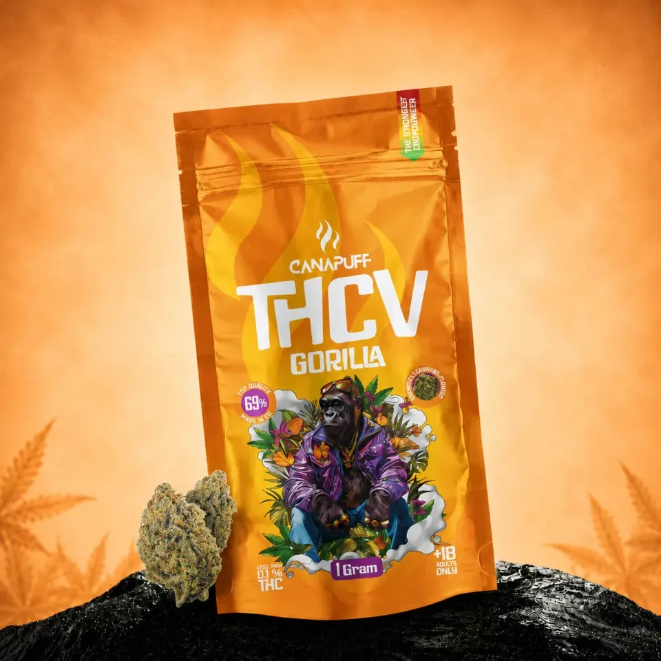 Canapuff Gorilla 69% thcv-blomster 1 g fruktig