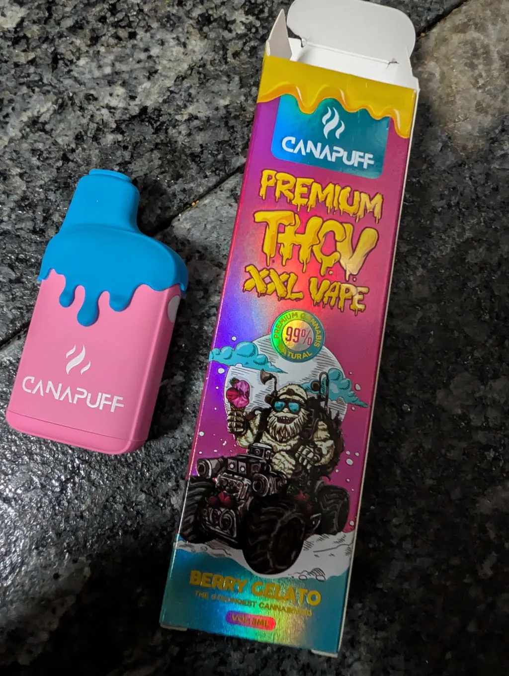 Canapuff Berry Gelato THCv vape 2 ml 99% bær