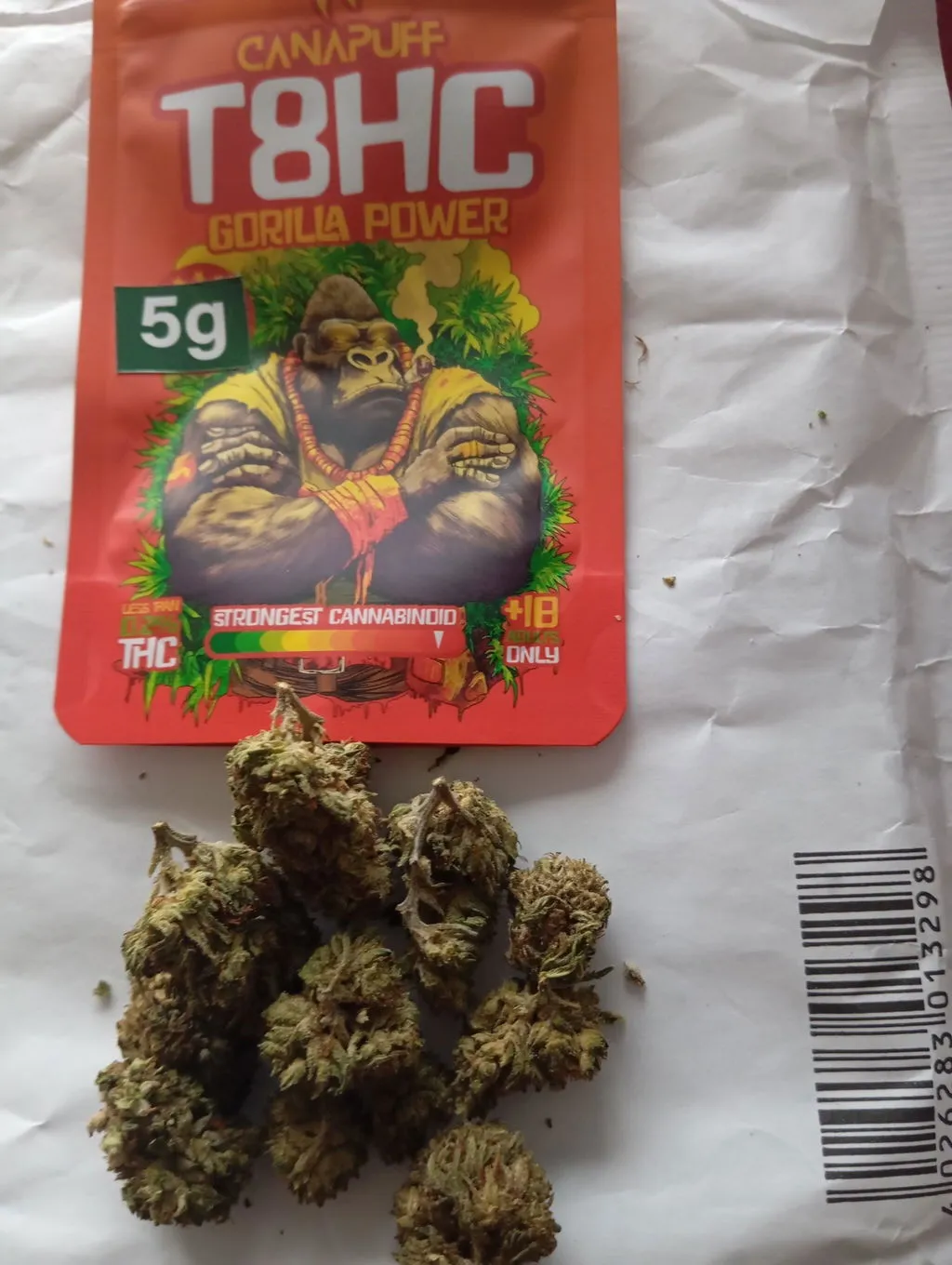CANAPUFF Gorilla Power T8HC topp-skudd 1g fruktig