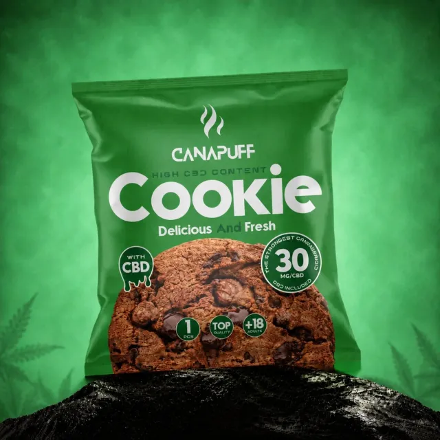 Canapuff CBD Cookies kjeks 1 stk med CBD