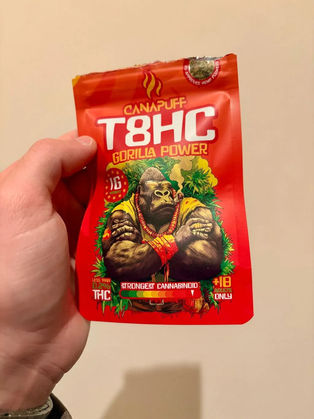 CANAPUFF Gorilla Power T8HC topp-skudd 1g fruktig