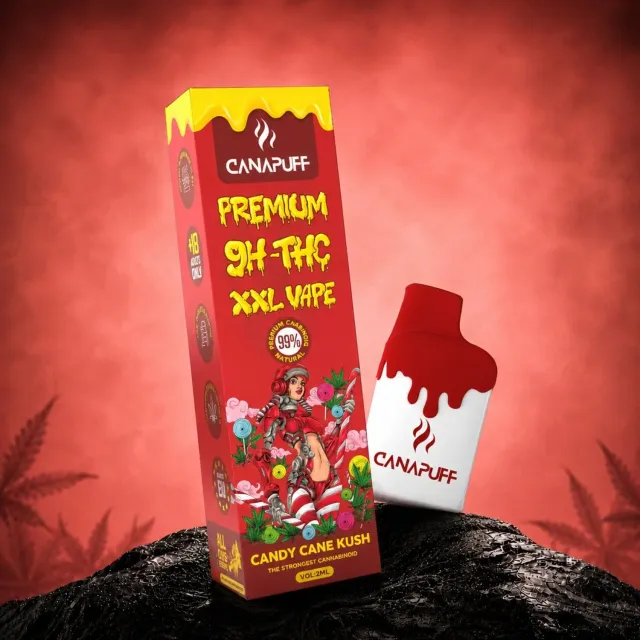 Canapuff 9H-THC XXL vape Candy Cane Kush 2ml mynte