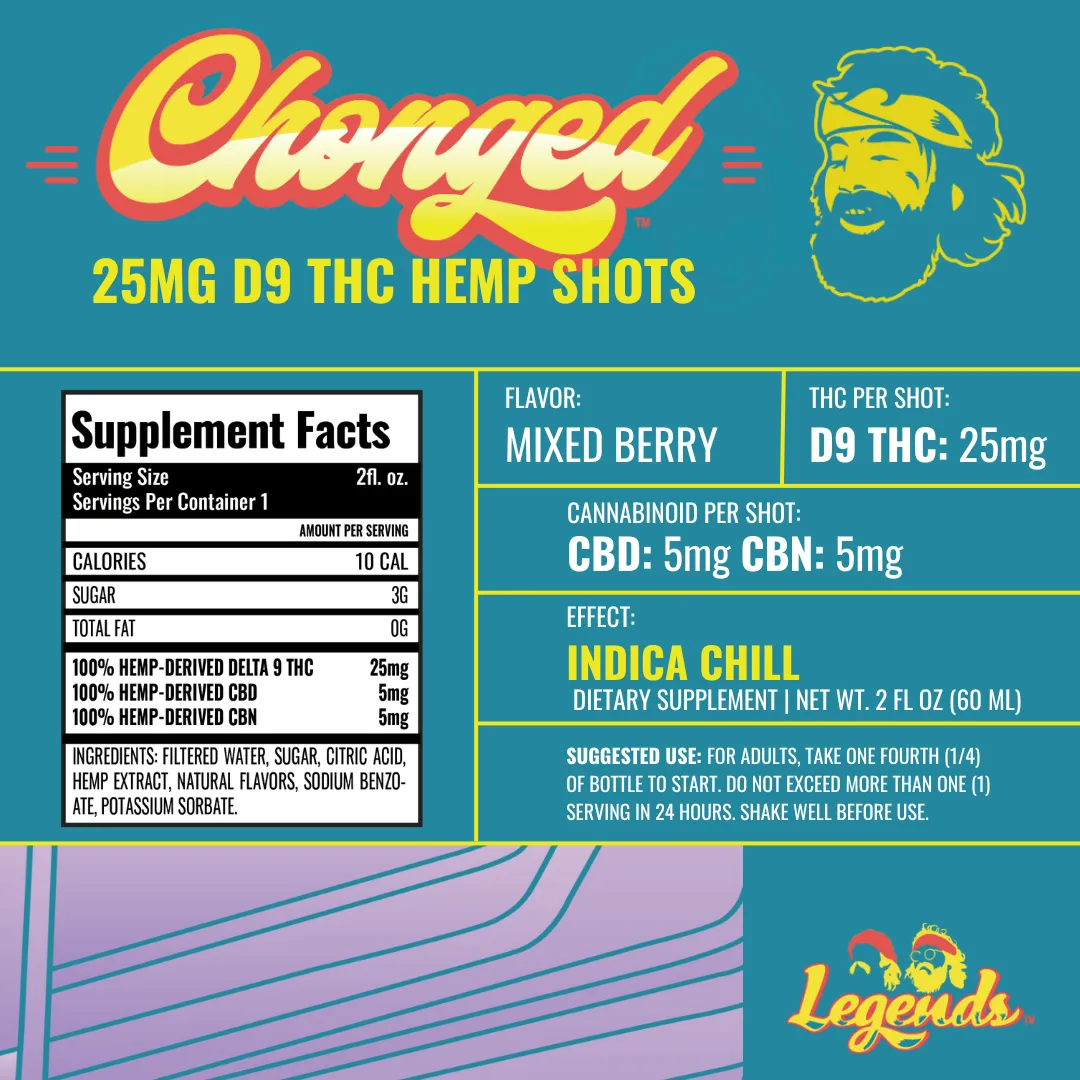 Cheech & Chong Legends Indica Shot thc-shot mixed berry 300 mg