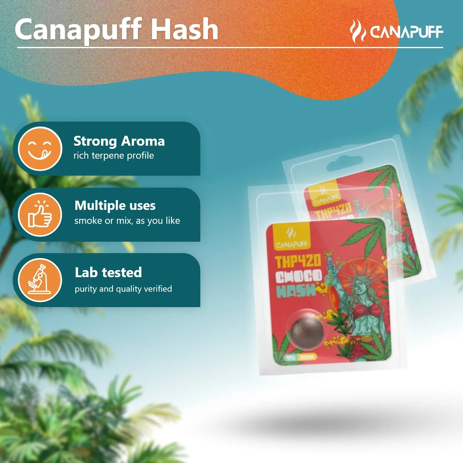 Canapuff THP420 Choco 99% hash sjokolade