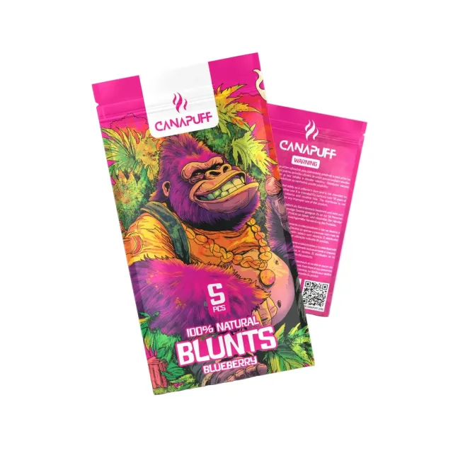 Canapuff Blunt Wrap blåbær 5 stk 50x110 mm