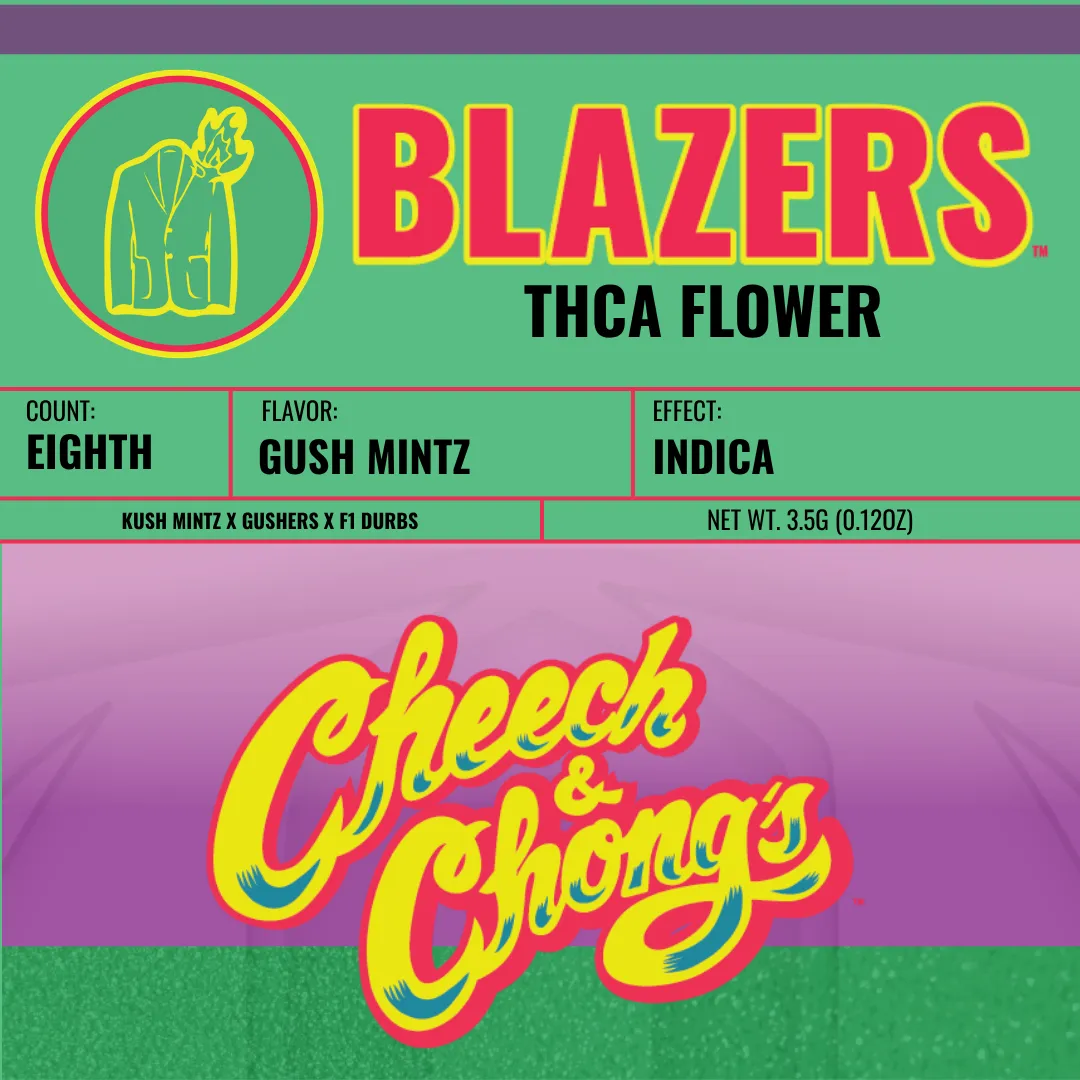 Cheech & Chong Blazers Gush Mints THCa blomst 3,5 g premium