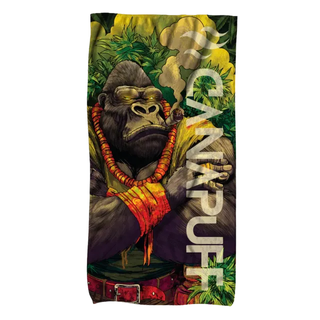 Canapuff Gorilla Power håndkle 145×70 cm mikrofiber bomull