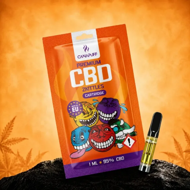 Canapuff CBD Zkittles vapepatron 95% 1 ml