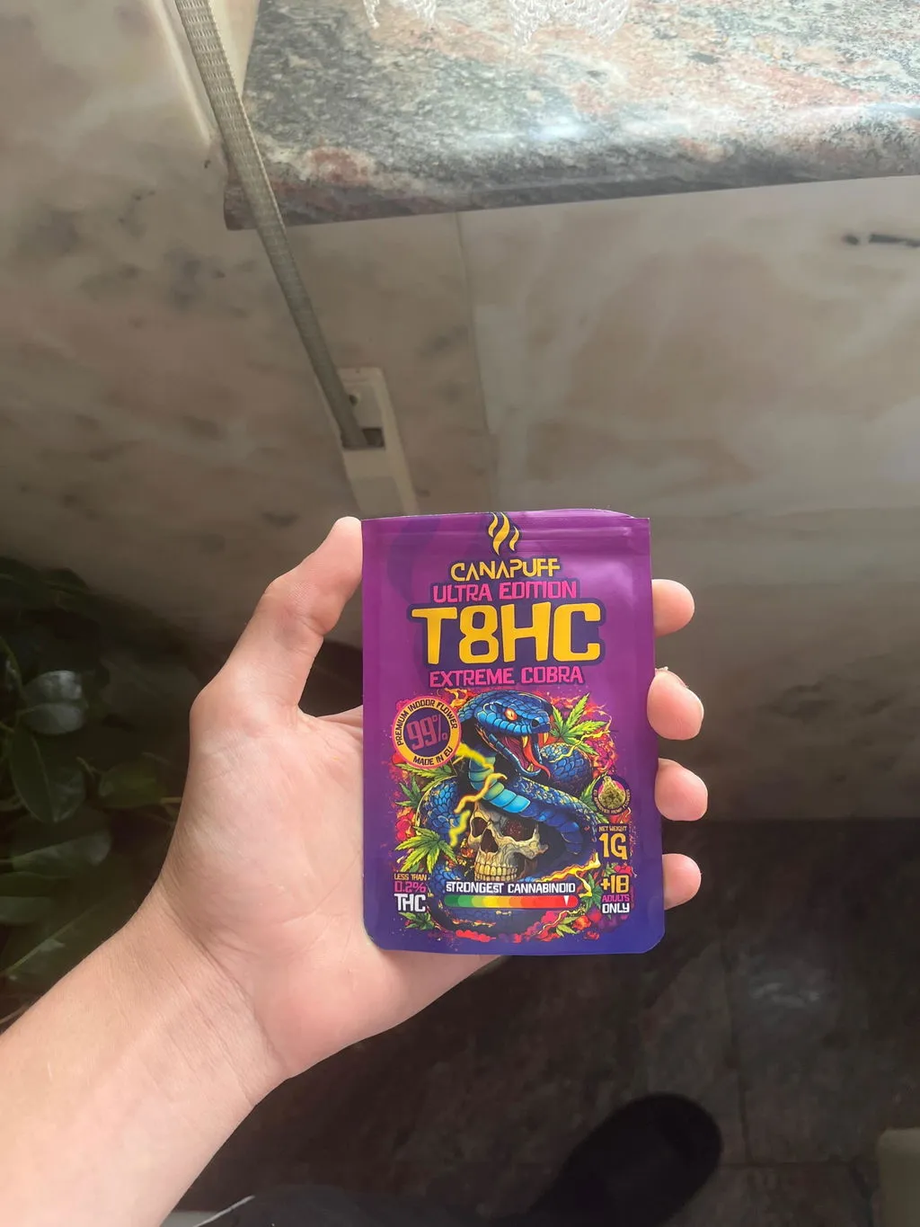 Canapuff Extreme Cobra T8HC-blomst 1g mild